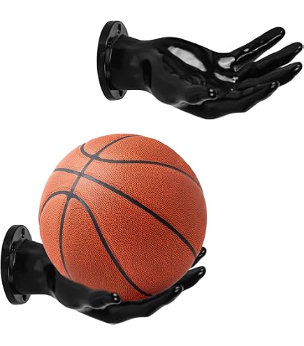 Support Mural En Forme De Main Pour Balles - Rangement Décoratif Basket, Football