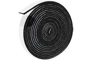 SUBTACK Cinta para juntas de barbacoa, tira de sellado de parrilla negra de alta temperatura, tira autoadhesiva resistente al calor, 7.5 pies de largo, 1/8 pulgadas de grosor, cinta adhesiva ignífuga para