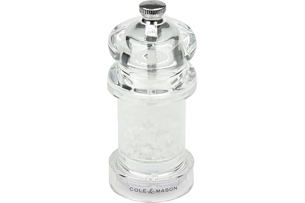 Cole & Mason H57502P 575 saltkvarn, akryl, 105 mm, Precision+ keramisk kvarn, innehåller 1 x saltkvarn