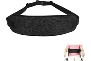 Hezhou Rollstuhl Sicherheitsgurt Rollstuhlgurt Anschnallgurt Gurt verstellbarer Rollstuhlgurt Gurt mit verstellbaren Schnallen für Rollstuhl mit Schnalle für ältere Menschen (Schwarz)