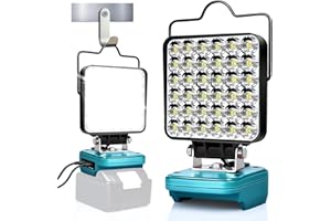 GZYZ Akku Lampe 108W 5400LM Für Makita 18v, LED Kabellose Arbeitsleuchte,Baustellenlampe mit USB- und Typ-C-Ladeanschluss und Niederspannungsschutz für Gärten, Hinterhöfen, Garagen(Keine Batterie)