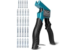 ORFELD Montagezange für Hohlraumdübel Set, Ergonomischer & Backen aus gehärtetem Kohlenstoffstahl mit 25 Teil starken Metall-Hohlraumdübel Funktioniert Perfekt mit M3 M4 M5 M6 M8, 3 Jahre Garantie