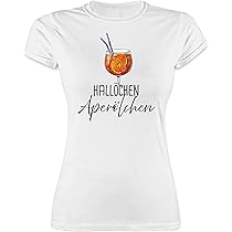 Damen T-Shirt Mit V-Ausschnitt - Hallöchen Aperölchen Aperol Spritz Design