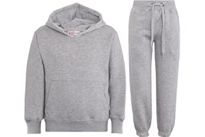 A2Z 4 Kids Girls Boys Unisex Plain Tracksuit Hooded Sweat Hoodie Bottom Jogging Suit Joggers Age 5 6 7 8 9 10 11 12 13 Years