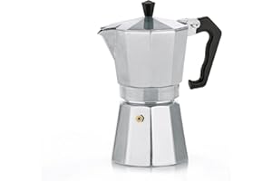 ‎KELA kela Espressokocher für 3 Tassen, Espressokanne 150ml, Kaffeekocher Aluminium, ITALIA, Espressomaschine für Herdplatte, alle Herdarten außer Induktion, silber matt