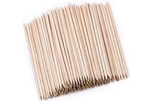 Natury Nails Lot de 25 bâtonnets en bois d'orange de 11 cm pour manucure, pédicure, Nail Art et travaux manuels