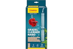 sera Gravel Cleaner Nano | Aquarium Bodengrundreiniger rund | Mulmsauger für Nano-Aquarien | Reiniger für Aquariumkies | Bodenreiniger mit Bypassöffnung | Absauger für Mulm | Schlauch- & Filterzubehör
