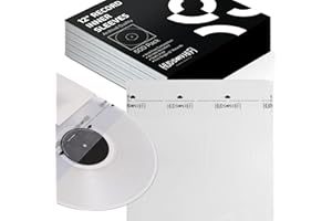 Hudson Hi-Fi Anti-Static Vinyl Record Inner Sleeves - Protective Vinyl Record Inner Sleeve 500- Pack - Protect Your LP Albums From Scratches, Dust & Dirt - Acid-Free Rice Paper Interior Disc Covers