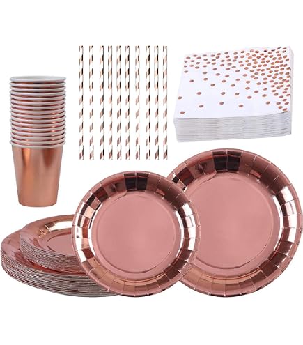 Kunststoffbesteck Roségold 18-teilig – Für 6 Personen, Wiederverwendbar