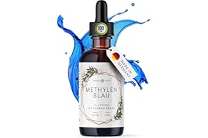 ‎NORDIC PURE Methylenblau 100ml hochdosierte Tropfen von Nordic Pure | Lösung mit 99,9% Reinheit | Hochdosiert Methylene Blue | Methylene Blau 1% Lösung | Laborgeprüft & in Deutschland hergestellt