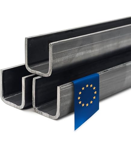Profilé En U Acier Galvanisé 20x20x1.5 Mm - Longueur 500 Mm - S235 (ST37) Pour Constructions Métalliques, Bordures