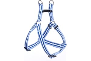 Nobleza - Arnés Perro Pequeños Arnés Antitirones Reflectante Cómodo, Ajustable Muchos Colores & Tamaños, para Perros Pequeño, Mediano y Grande, Ligero, Resistente, cómodo y Seguro,Azul M