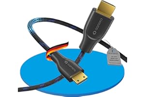 Sonero® Premium High Speed Kabel Mini HDMI do HDMI 4K, złącze Mini HDMI C na HDMI A, złote styki, podwójnie ekranowany, powłoka tekstylna, 0,50 m