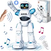 VATOS Robot Toys for 3-12 Year Old Boys - Remote Control Robot, Programmable Gesture Control RC Toy Dancing Walking Robots Sm