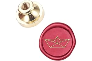 craspire Wax Seal Stamp Head Papierboot Abnehmbare Versiegelung Messing Stamp Head Für Kreative Geschenkumschläge Einladungskarten Dekoration