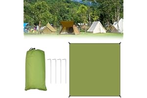 skytowards Telo da Tenda Impermeabile Telo Traspirante Campeggio 210D Tarp Campeggio Impermeabile Stuoia Campeggio 200 * 210CM con 4 Chiodi di Ferro a Terra per Viaggio Picnic Escursionismo