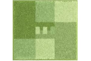 GRUND Linea Due Alfombra de Baño 3D, Ultra Suave y Absorbente, Antideslizante, 5 Años de Garantía, MERKUR, Pequeña Alfombra 50x60 cm, Verde