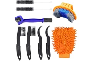 Set di Utensili per Pulizia Bici Bicicletta Clean Brush Kit AOBETAK 9 pezzi, per Bici Catena/Pneumatico/Pignone Cycling Corner Macchia Dirt Clean–Fit per Mountain Bike Road Bike City Bike
