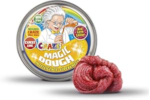 Craze Magic Dough Set Expert Professor Intelligent Modelling Clay 70 g Modelling Clay in Tin Children's Clay Special Effect 6 Variants Modelling Clay from 2 Years 35245, Assorted