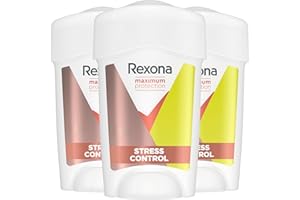 REXONA - Déodorant Femme Stress Control - Stick Anti-transpirant - 3x plus efficace contre la transpiration - Protection 96h - (lot de 3x45ml) (L'emballage peut varier)