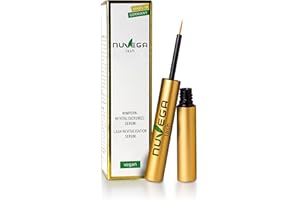 NUTRACOSMETIC Nuvega Lash - Serum Pestañas y Cejas para unas pestañas largas en sólo 4-6 semanas I Vegano I Serum para el Crecimiento de Pestañas I Crece Pestañas/Alargamiento I Made in Germany I 1ml