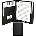 Porte Partition Chorale, A4 Noir Classeur Partition Musique, Grand Classeur à 3 Anneaux pour Partitions Chorales, Pochette avec Dragonne, pour Convient aux Chorales et aux Spectacles
