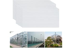 HENGMEI 14x Polycarbonat Doppelstegplatten 4mm Hohlkammerstegplatten10,25 m² UV-beständigen Stegplatten für Gewächshaus, Garten Treibhaus - Transparent