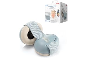 Reer SilentGuard Baby Gehörschutz, In Deutschland auf Sicherheit getestet, weich und leicht für den empfindlichen Baby Kopf, mitwachsend, blau