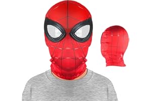 Pusuanzi Masques Super-Héros Rouge, Masques Supereroi pour Adulte, Super-Héros Masques pour Adulte, Masques d'Halloween, Cagoule Super-Héros