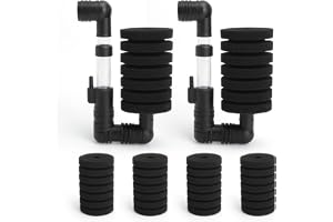 JYYWTSI 2 Svampfilter Akvarium + 4 Filtersvampar för Räkor & Nanoakvarium