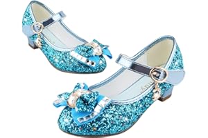 Amtidy Girls Princess Party Shoes Glitter Bridesmaids Princess Heels Red