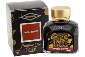 Diamine Flacon d'encre de stylo plume, 80 ml, turquoise marron foncé