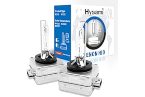 Hysami D3S Xenon HID Headlight Bulbs, 6000K Cool White 35W Automotive Lighting, 42403 High/Low Beam UV Free Xenon Replacement Bulbs- 2 Packs