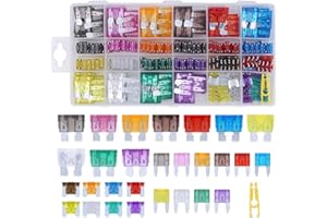 WUDONG 360 Stück Autosicherungen, Blattsicherungssortiment-Set Standard- und Mini-Autosicherungen Ersatz für Auto-LKW mit Aufbewahrungskoffer (2A / 3A / 5A / 7,5A / 10A / 15A / 20A / 25A / 30A / 35A)