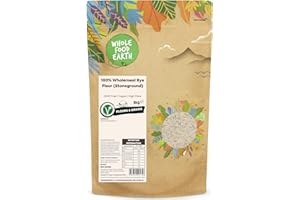 Wholefood Earth Farine de seigle 100 %, Sans OGM - Végane - Sans produits laitiers - Sans sucre ajouté - 3 kg
