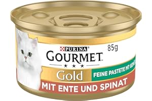 PURINA TIDY CATS Gourmet Purina Gold - Pasta Fina para Gatos, alimento húmedo (12 latas de 85 g)