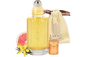 LUXURY SCENT Perfume Oil Golden Dust 6ml Roll-On – Alcohol Free Arabian Attar, Long Lasting Unisex Travel Size Fragrance with Vanilla Musky Amber and Floral Notes for Men and Women