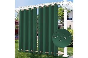 ZJXSNEH Tende impermeabili per esterni Tenda oscurante isolante termica per tende oscuranti per patio giardino veranda veranda Gazebo Verde Scuro(Larghezza x Alto) L260cm x A180cm x 1PC