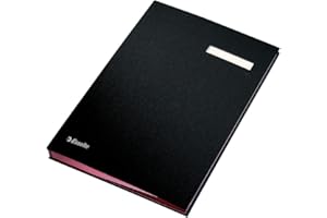 Esselte 621064 Teczka na dokumenty, 10 przegródek, powłoka PP, czarna