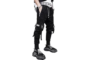 Tasty Life Pantaloni da Jogging da Uomo Harlan Modelli Esplosione Primavera Pantaloni Hip Hop Pantaloni Sportivi Multi-Tasca Neri da Uomo Casual Street