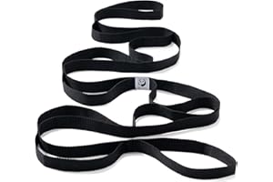 Slim Panda Sangle de Yoga,Sangle d'Exercice avec 10 Boucles pour étirement et Stretching, Bandes Yoga Idéal pour Yoga, Fitness, Pilates