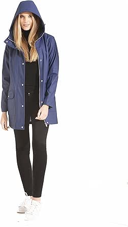 navy rubber raincoat