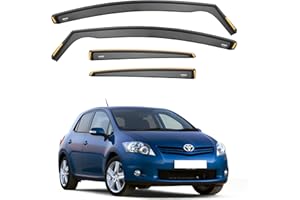 iSpeed Wind Deflectors For Toyota Auris mk1 2006-2012 5 Door Hatchback 4pc Set - Keep Your Car Ventilated in Rain - Reduce Wind Turbulence - Tinted In-Channel Type