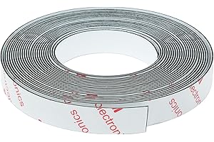 FIRST4MAGNETS Magnet Expert® 12.7mm wide x 1.3mm thick Gloss White Ferrous Strip with Self Adhesive (5m Length)