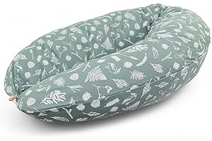 HOBEA-Germany Almohada de Lactancia Almohada de posicionamiento XXL Almohada de Embarazo Almohada de Dormir Lateral Grande (Bosque)