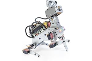 SunFounder PiDog AI Robot Dog Kit for Raspberry Pi 5/4/3B+/Zero 2W, LLMs ChatGPT-4o/Gemini/Grok, Voice&Video Recognition, Python, App Control, Battery, Gyroscope, Camera (RPI NOT Included)