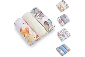 BABYSAFE Baby Safe Lot de 3 mousselines pour bébé 80 x 70 cm, serviettes pour enfants, 100 % flanelle de coton biologique, certifié OEKO-TEX Mussole bébé en coton, idéales comme bavoir, mussole bébé bambou