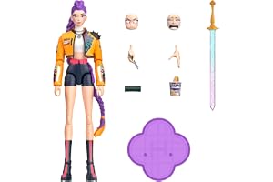 Mattel KPop Demon Hunters HUNTR/X Rumi actionfigur, 15 cm | Med "How It's Done"-look, svärd, matinspirerade tillbehör, utbytb