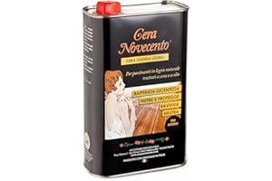 CERA NOVECENTO Cera Liquida Legno Novecento, Neutro, 1 litro cera liquida rigenerante per pavimenti e mobili in legno