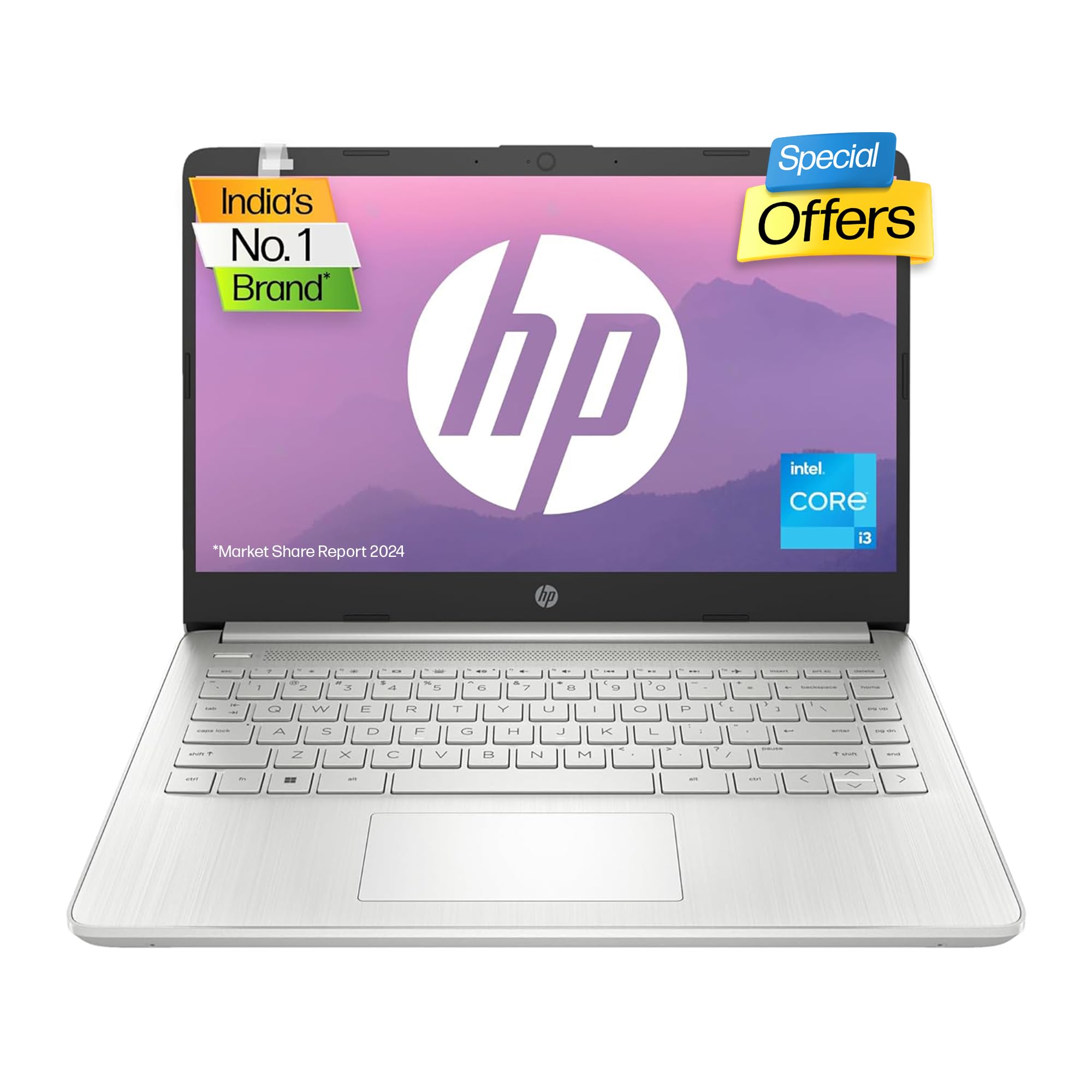 HP Laptop 14s, 12th Gen Intel Core i3-1215U, 14-inch (35.6 cm), FHD, 8GB DDR4, 512GB SSD, Intel UHD Graphics, Thin & Light, D